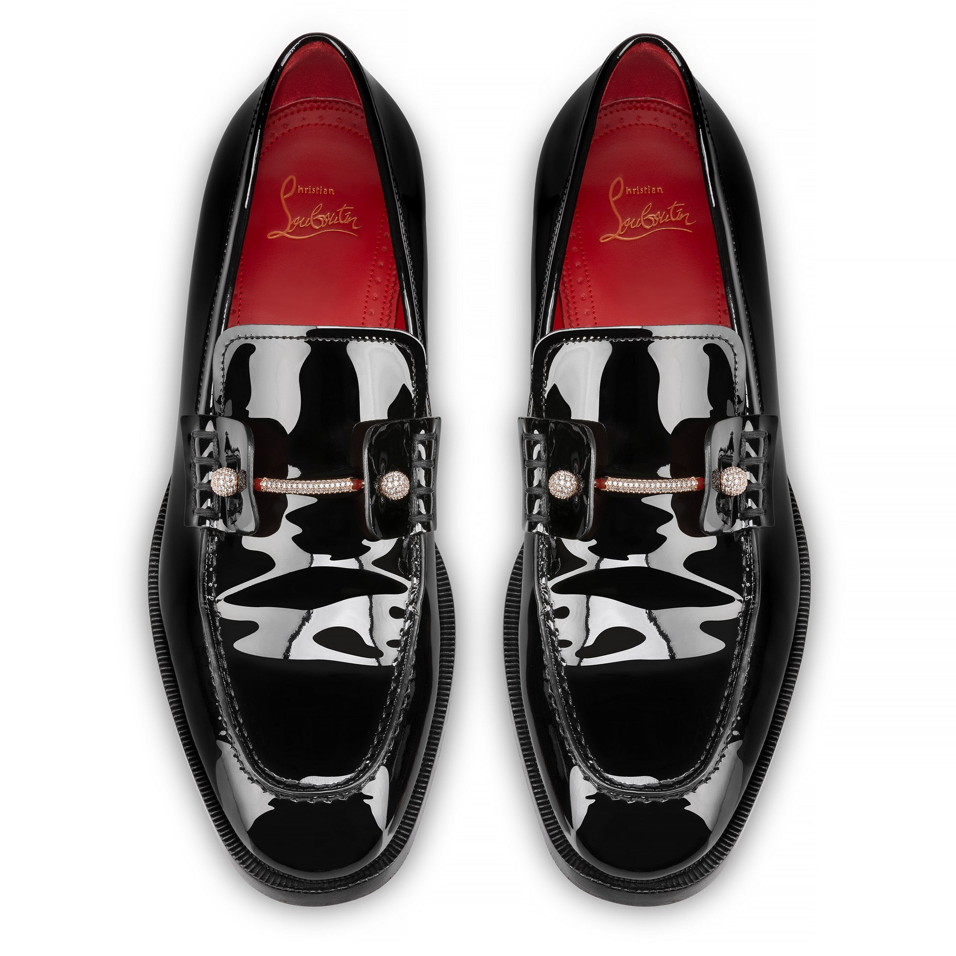 Christian Louboutin Chambelink Strass Men Shoe | Color Gold