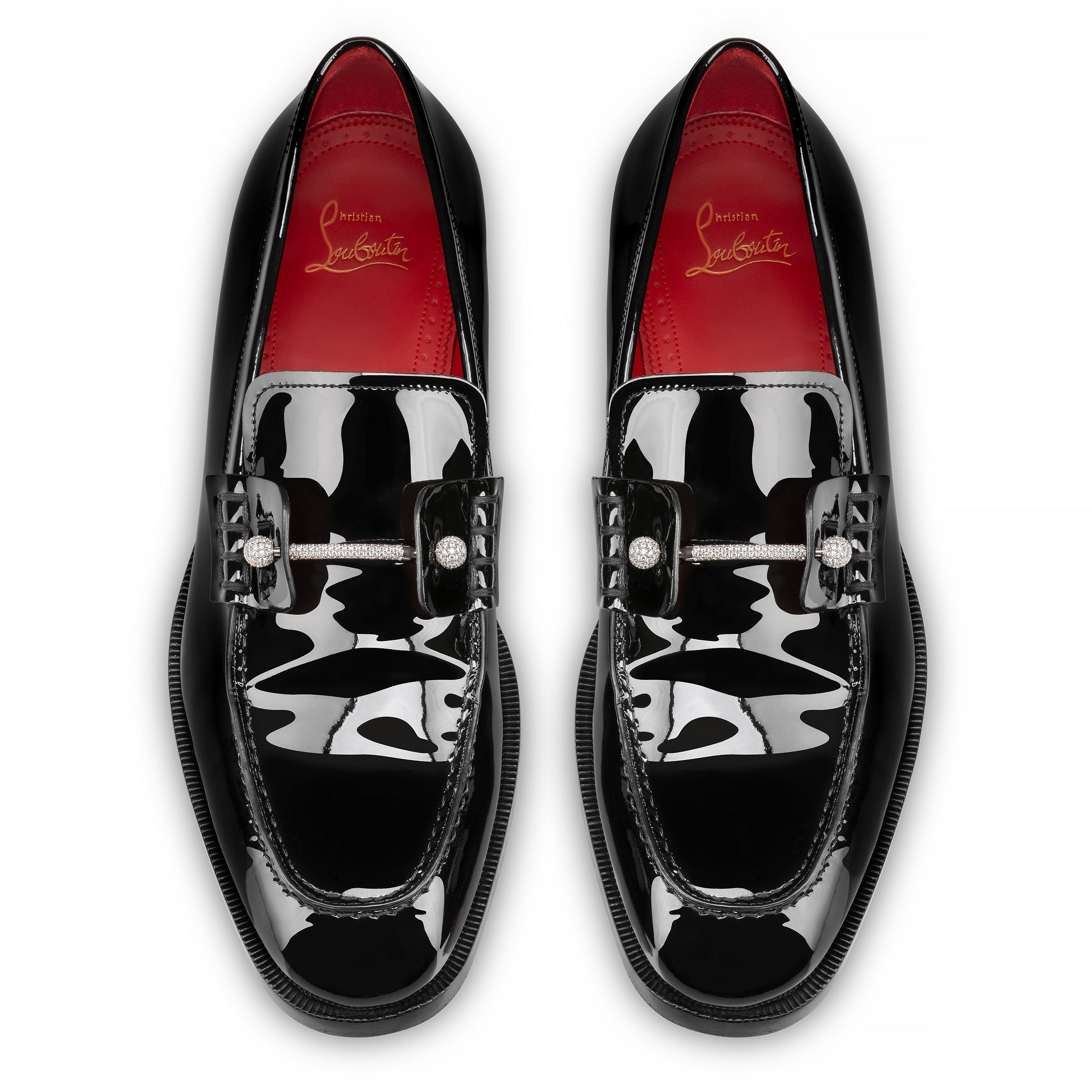 Christian Louboutin Chambelink Strass Men Shoe | Color Silver