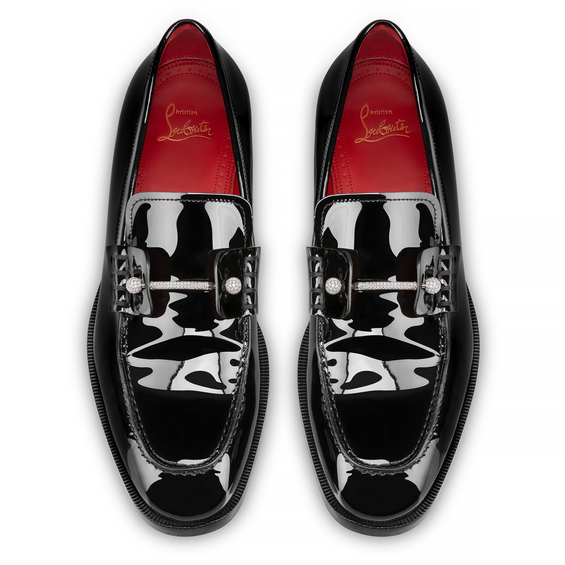 Christian Louboutin Chambelink Strass Men Shoe | Color Silver