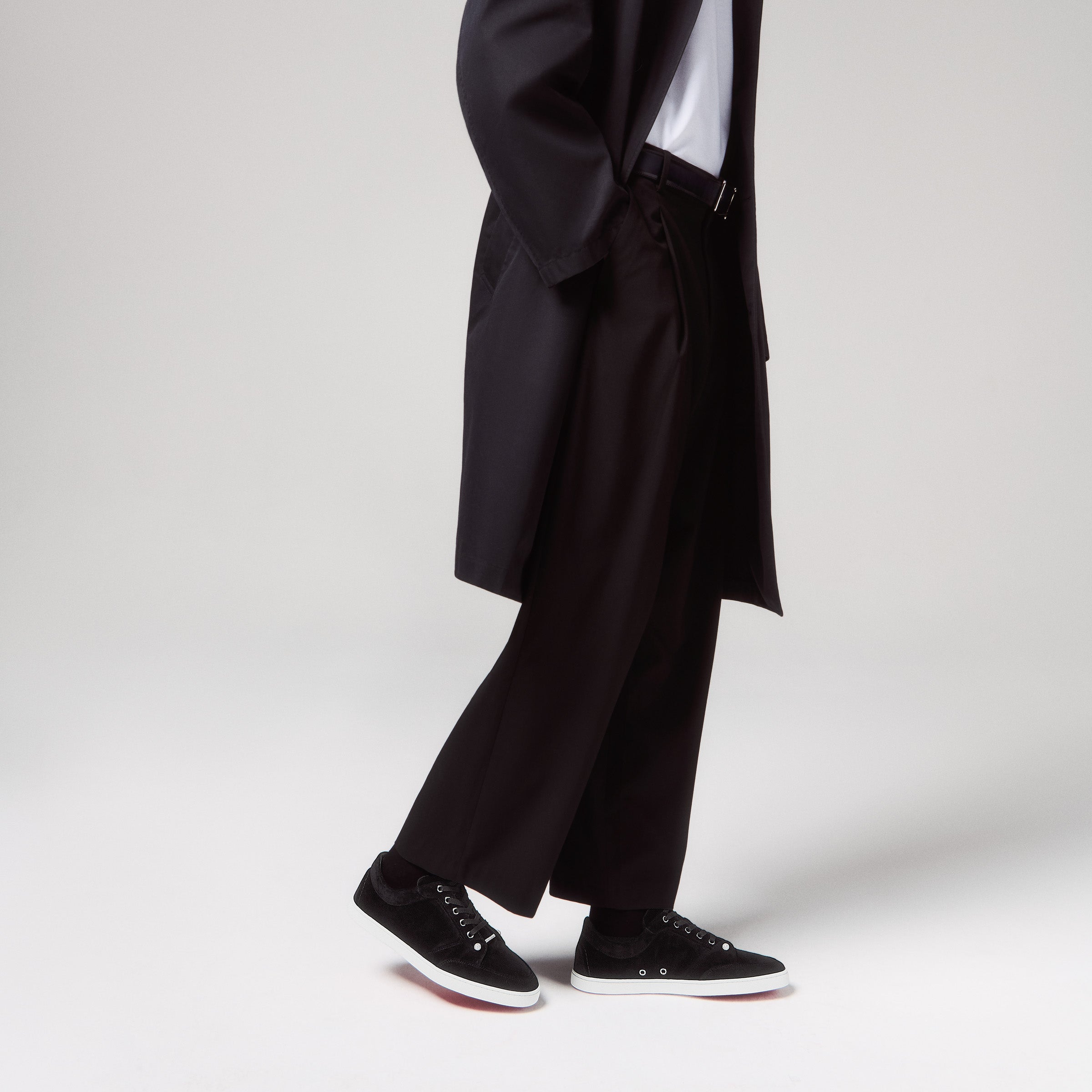 Christian Louboutin Chambelisneak Pin Strass Men Shoes | Color Black