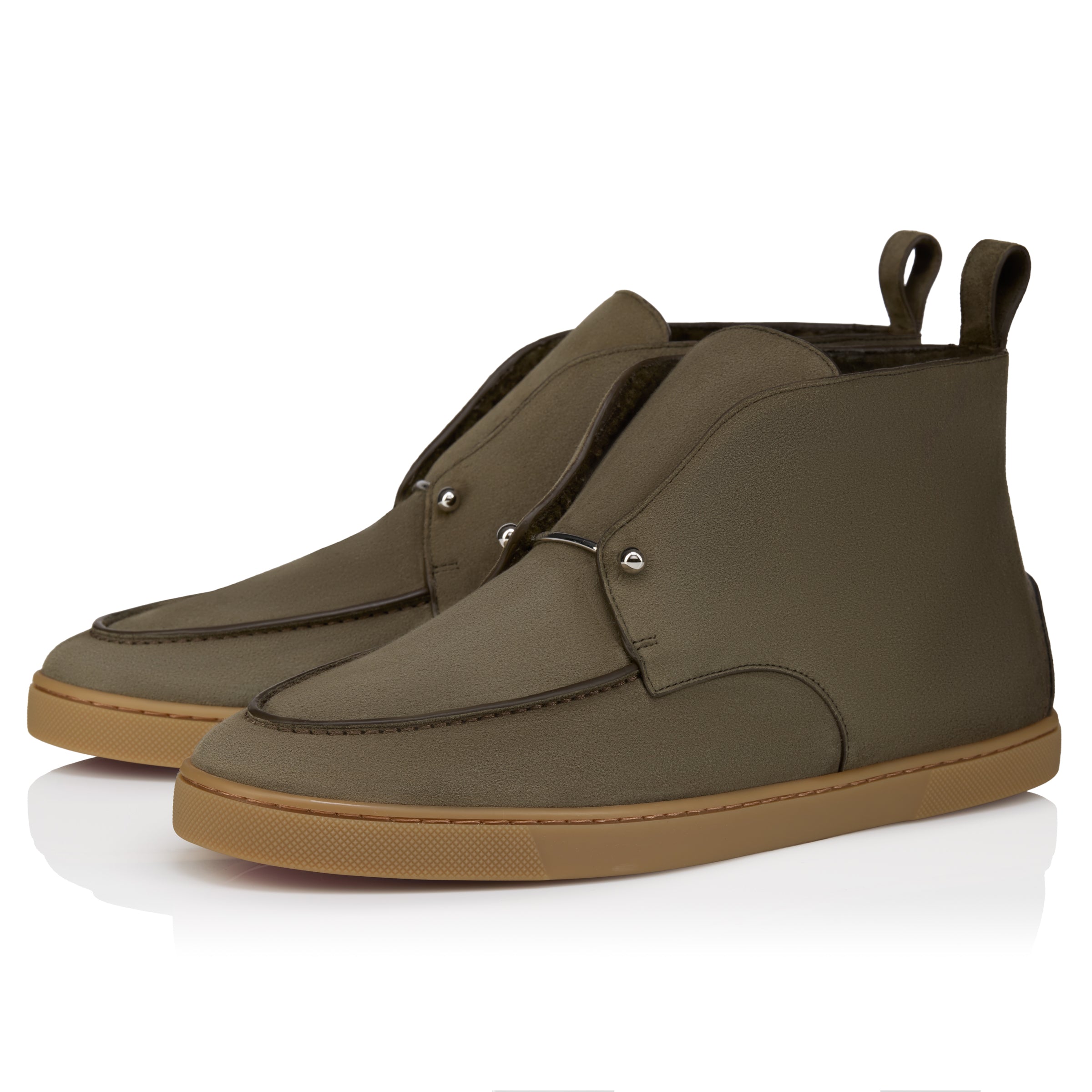 Christian Louboutin Chambeliss Desert Shearling Men Shoes | Color Bronze