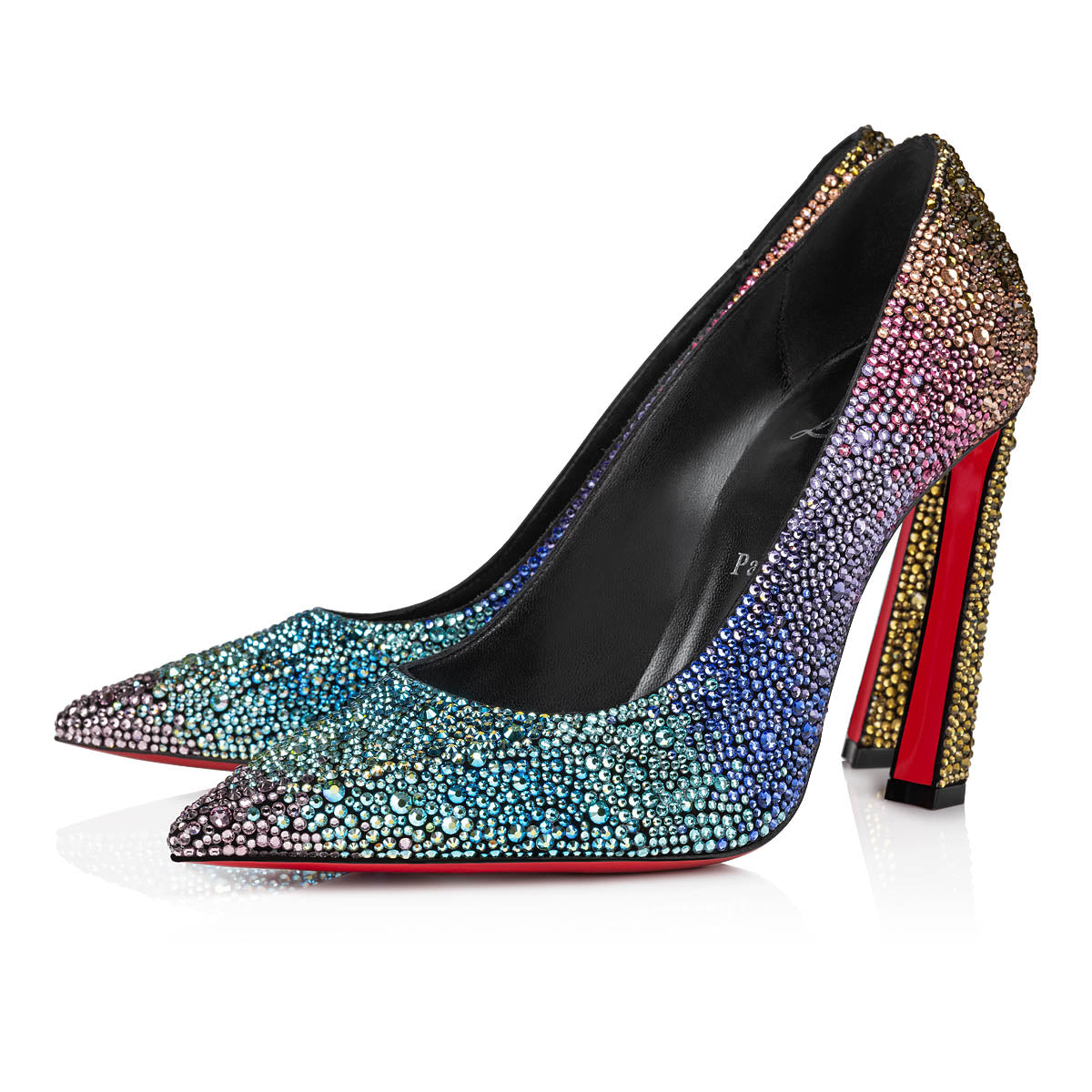 Christian Louboutin Condora Strass Rainbow Women Shoes | Color Black