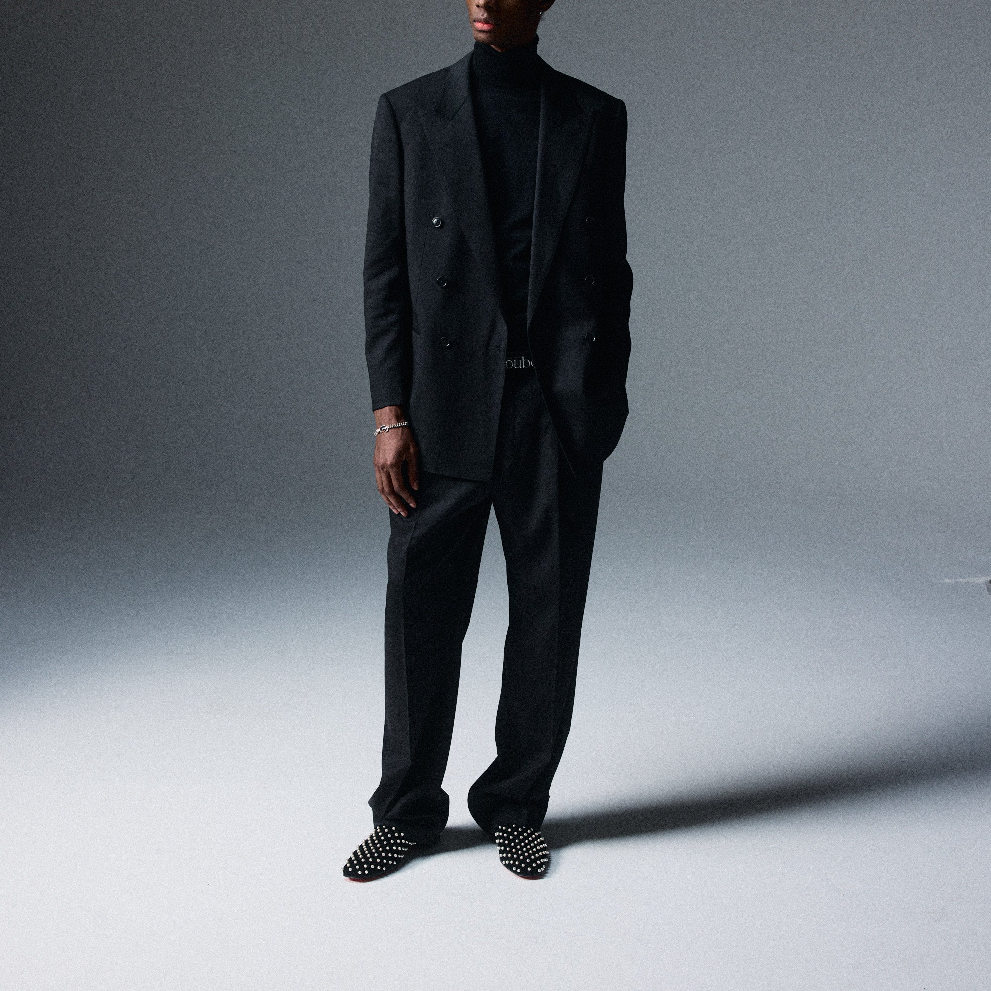 Christian Louboutin Dandelion Perles Men Shoes | Color Black