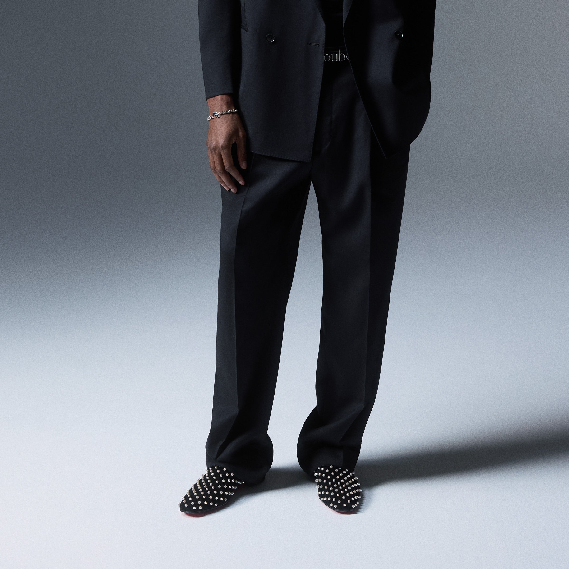 Christian Louboutin Dandelion Perles Men Shoes | Color Black