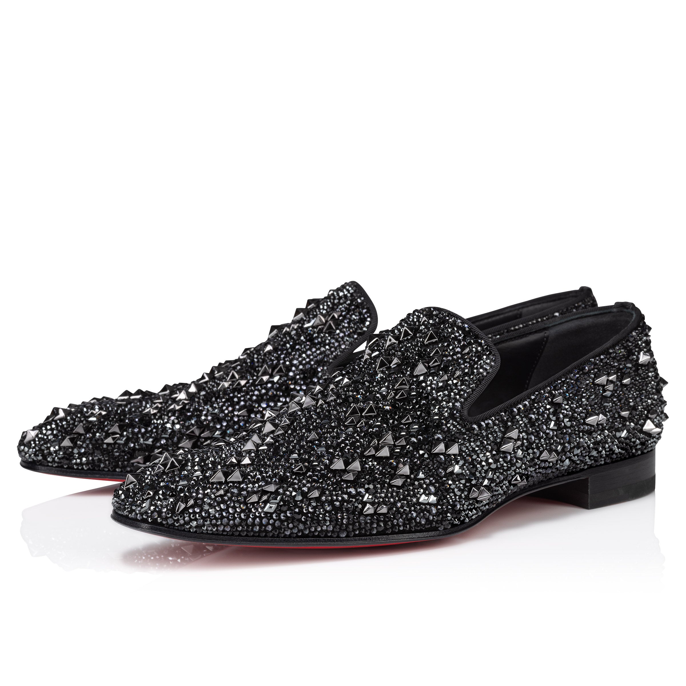 Christian Louboutin Dandelion Strass Eternity Men Shoes | Color Black