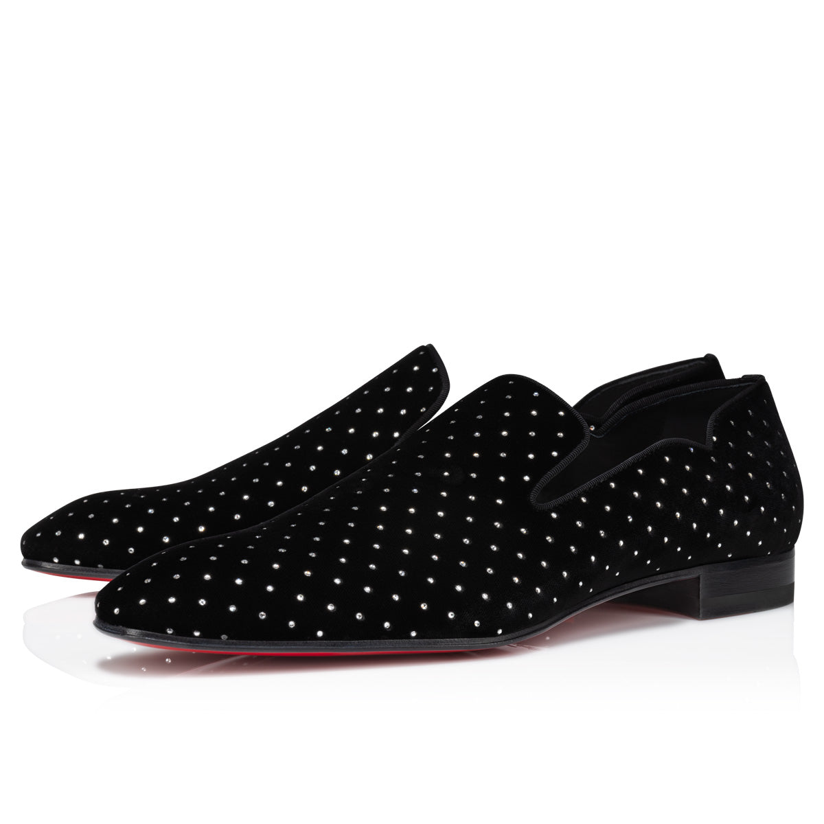 Christian Louboutin Dandy Chick Plum Strass Men Shoes | Color Black