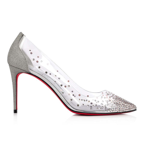 Christian Louboutin Degrastrass Pvc Women Shoes | Color Silver