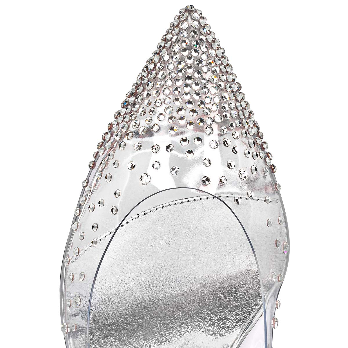 Christian Louboutin Degrastrass Pvc Women Shoes | Color Silver