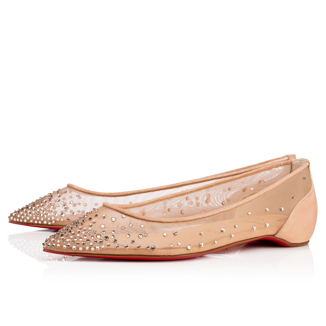 Christian Louboutin Follies Strass Women Shoes | Color Beige