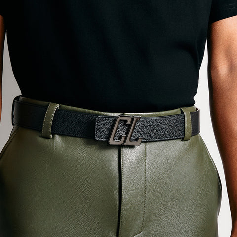 Christian Louboutin Happy Rui Cl Logo Men Belts | Color Black