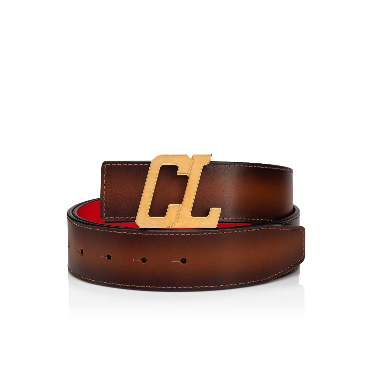 Christian Louboutin Happy Rui Cl Logo Men Belts | Color Brown