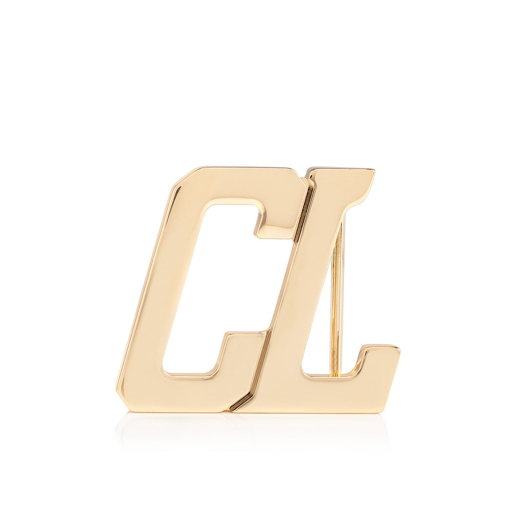 Christian Louboutin Happy Rui Cl Logo Belt Buckle Men Belts | Color Gold
