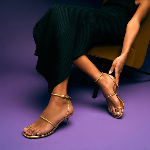 Christian Louboutin Hibaq Women Shoes | Color Gold