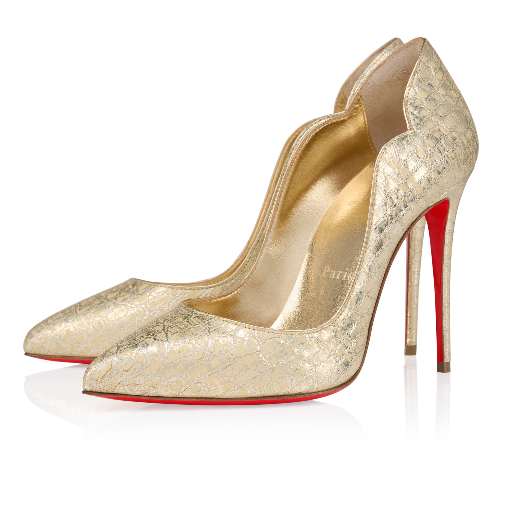 Christian Louboutin Hot Chick Women Shoes | Color Gold