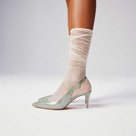 Christian Louboutin Hot Chick Sling Women Shoes | Color Green