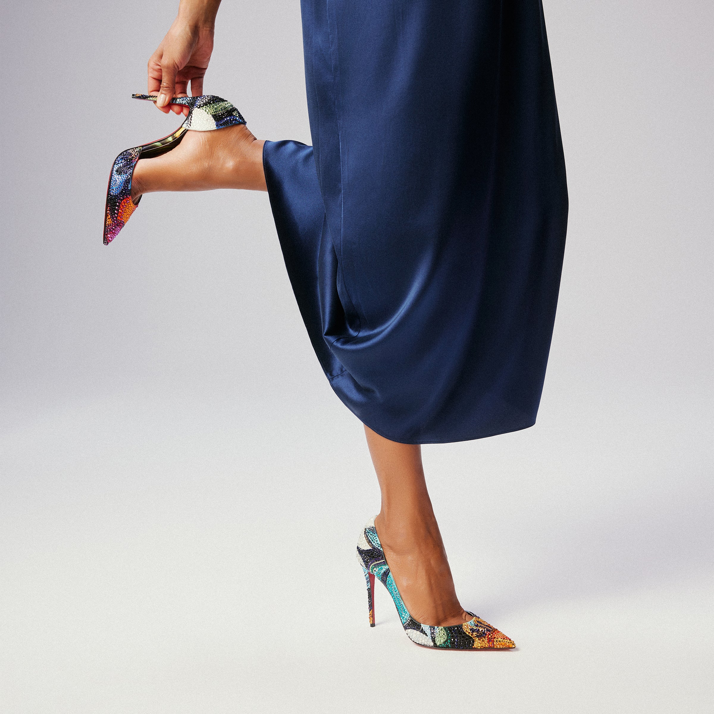 Christian Louboutin Iriza Flower Strass Women Shoes | Color Multicolor