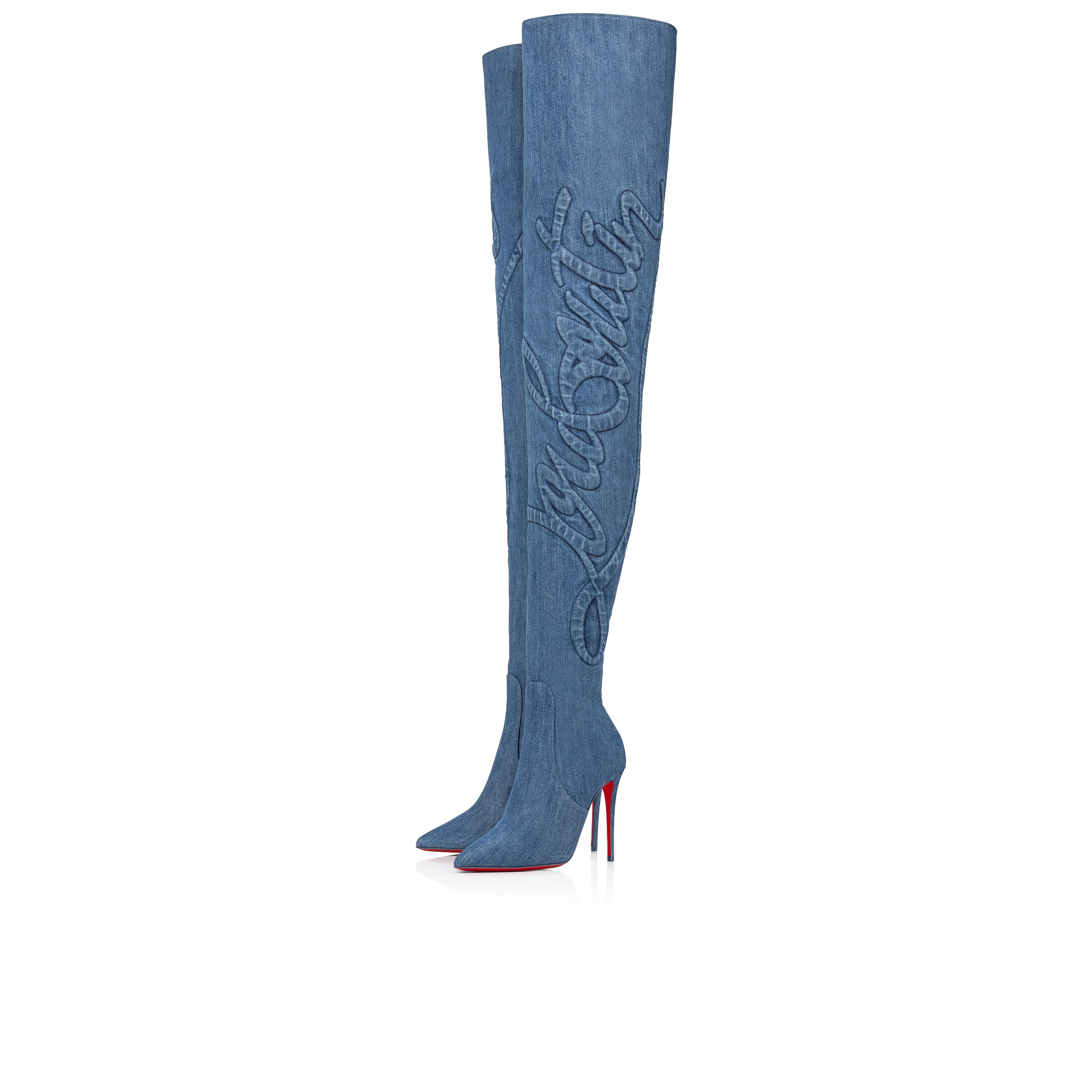 Christian Louboutin Kate Botta Alta Loubijeans Women Shoes | Color Blue