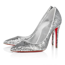 Load image into Gallery viewer, Christian Louboutin Kate Mini Paillettes Women Shoes | Color Silver
