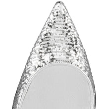 Load image into Gallery viewer, Christian Louboutin Kate Mini Paillettes Women Shoes | Color Silver
