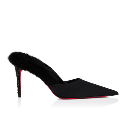 Christian Louboutin Km Fur Women Shoes | Color Black