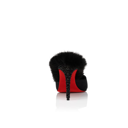 Christian Louboutin Km Fur Women Shoes | Color Black
