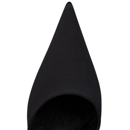 Christian Louboutin Km Fur Women Shoes | Color Black