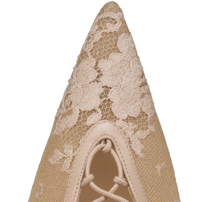 Christian Louboutin Km Lace Booty Women Shoes | Color Pink