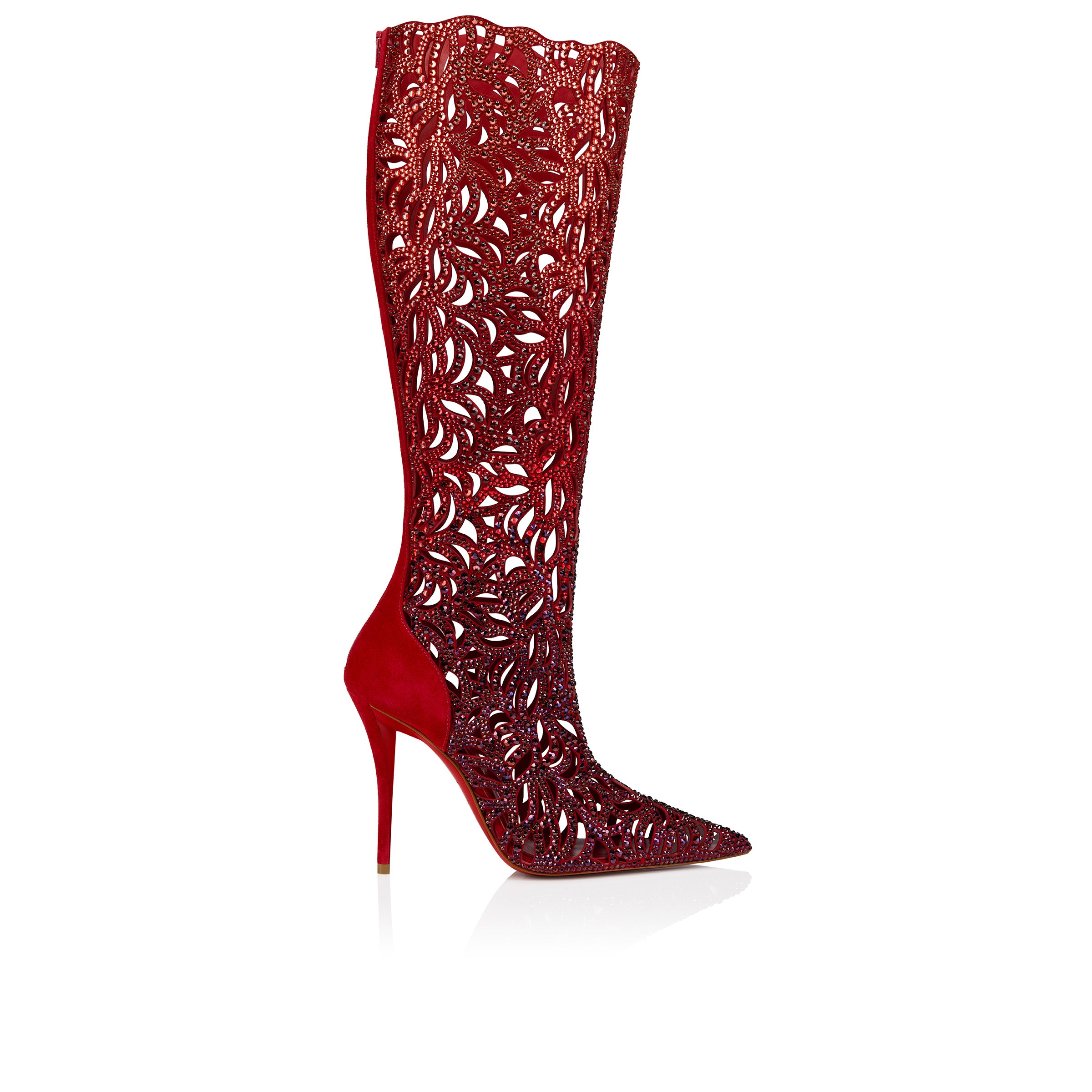 Christian Louboutin Lasera Strass Botta Women Shoes | Color Red