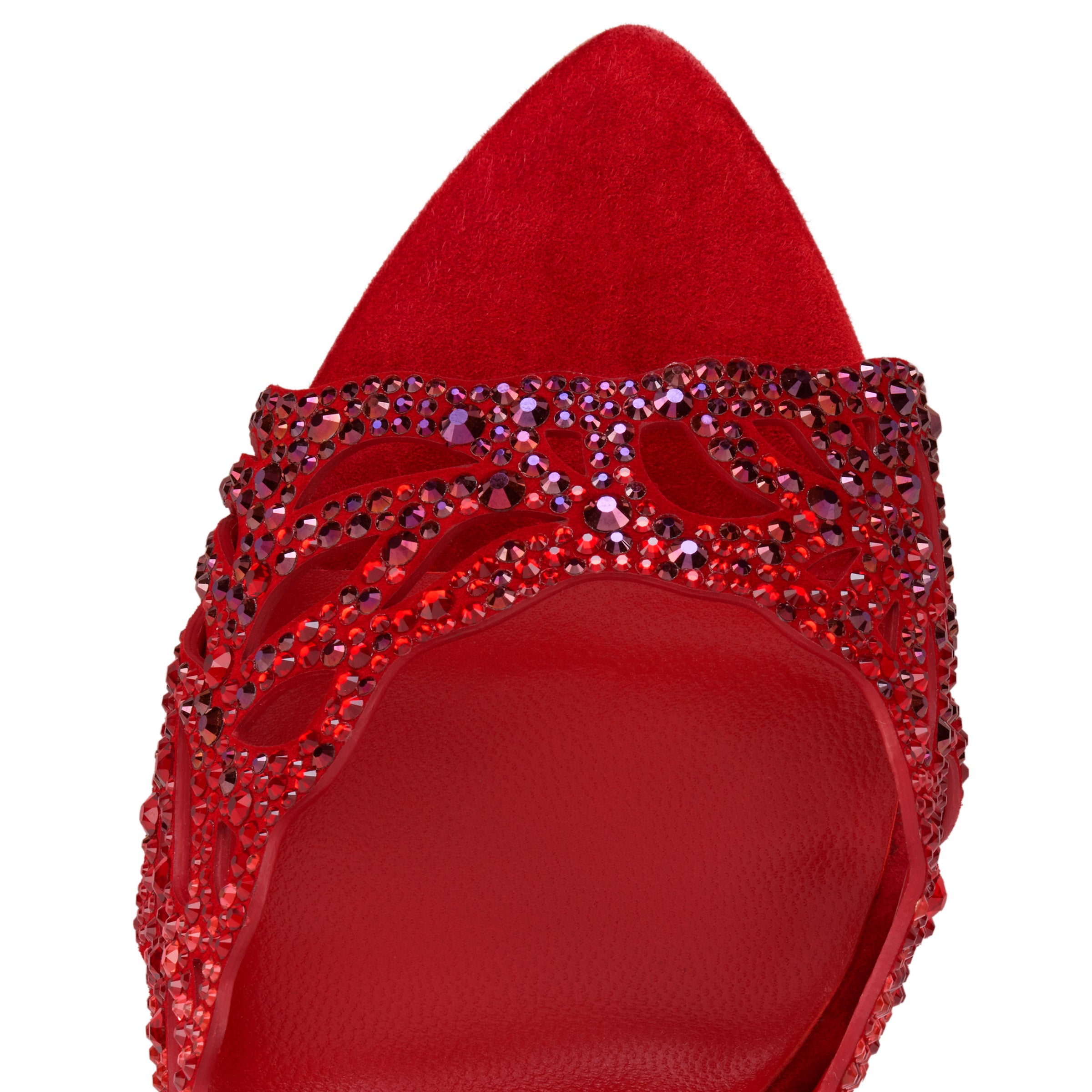 Christian Louboutin Lasera Strass Mule Women Shoes | Color Red