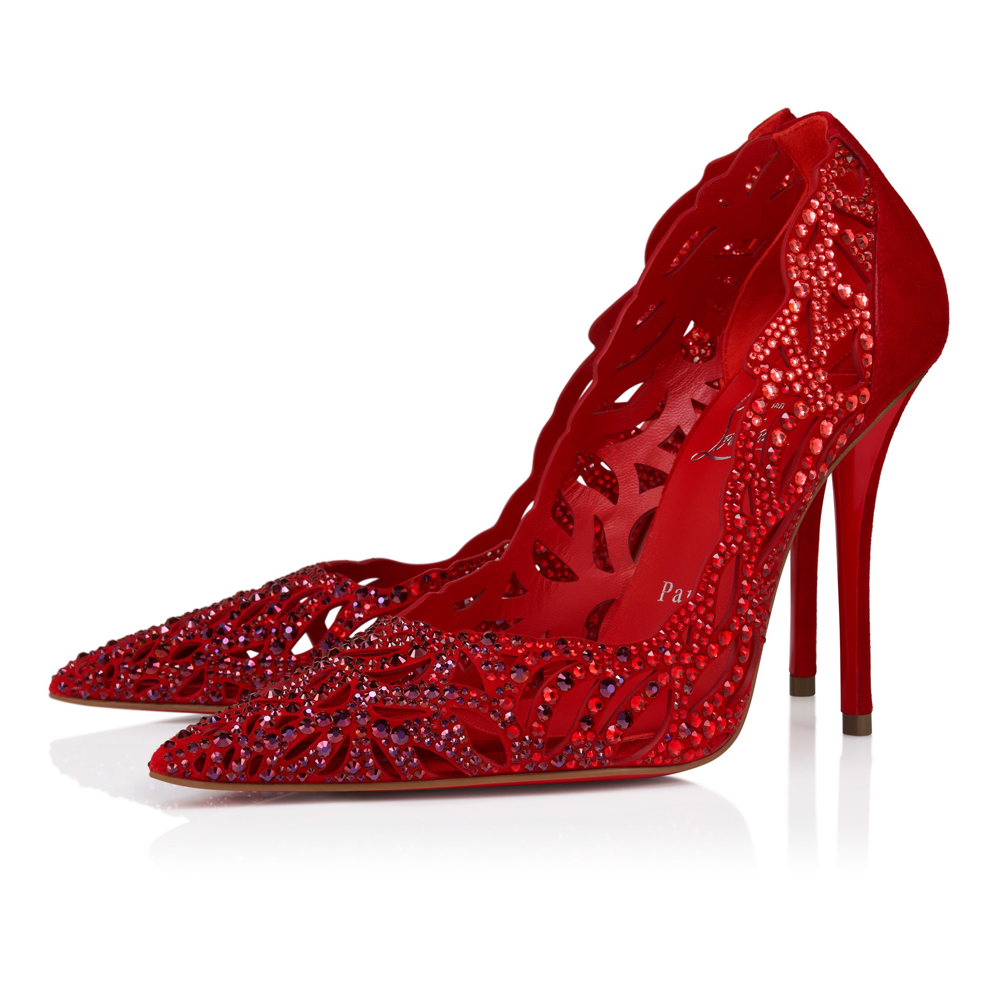 Lasera Strass Pump Red 100 mm 35