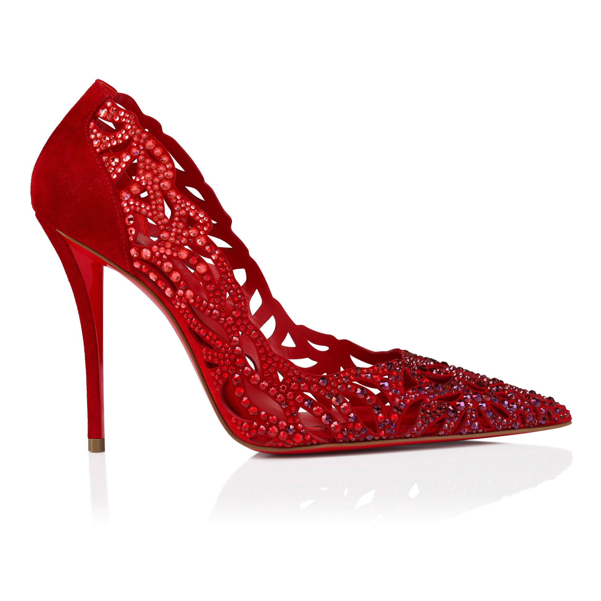 Christian Louboutin Lasera Strass Pump Women Shoes | Color Red