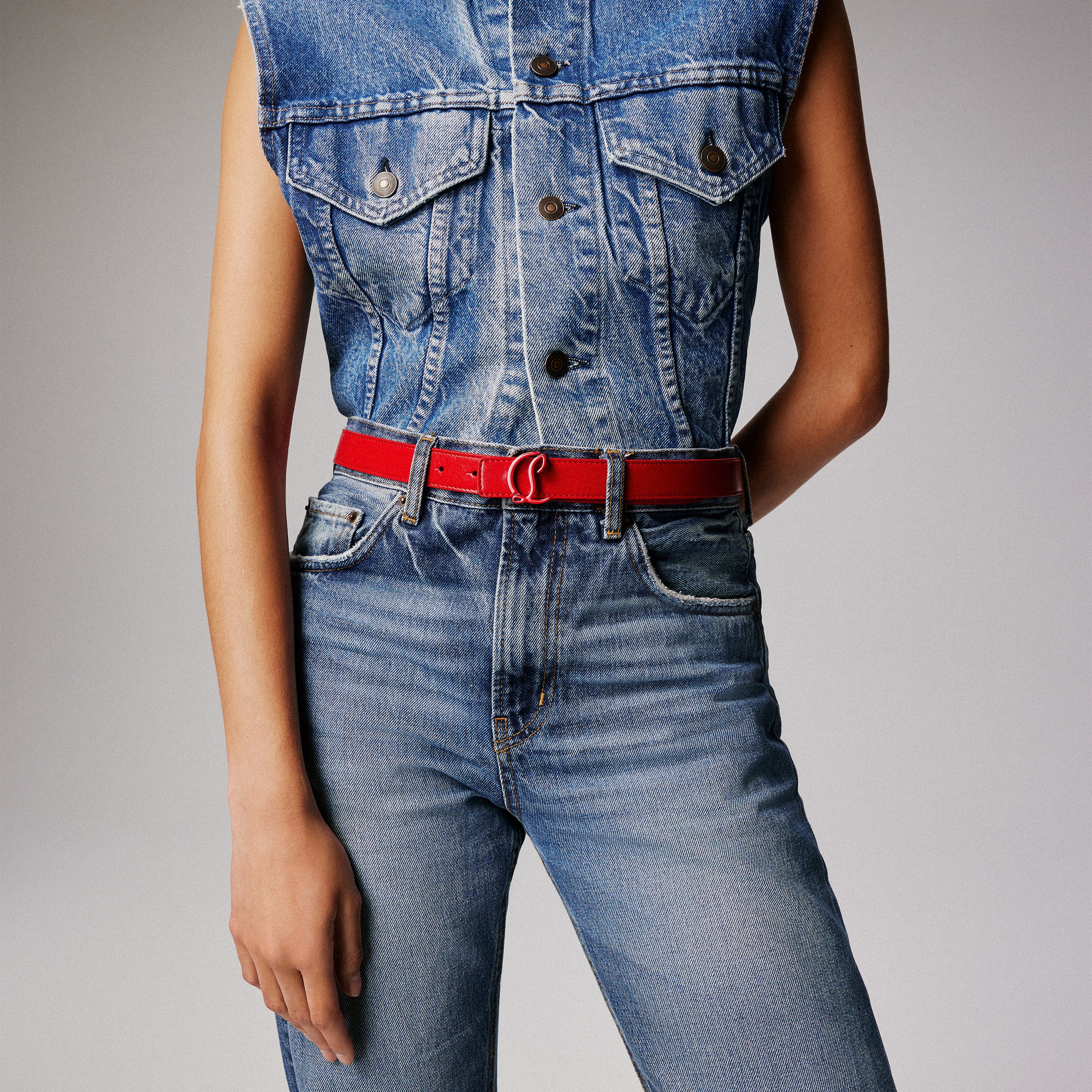 Christian Louboutin Loubi54 Women Belts | Color Red