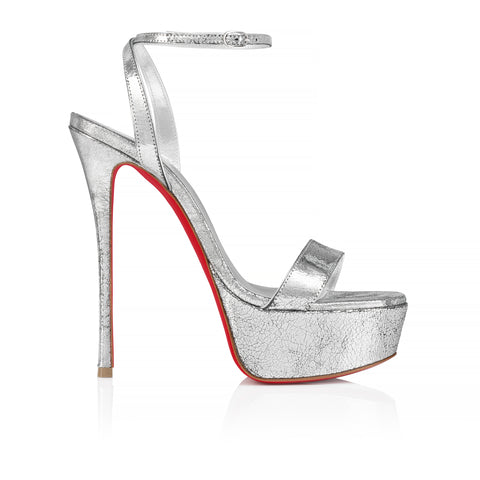 Christian Louboutin Loubi Queen Alta Women Shoes | Color Silver