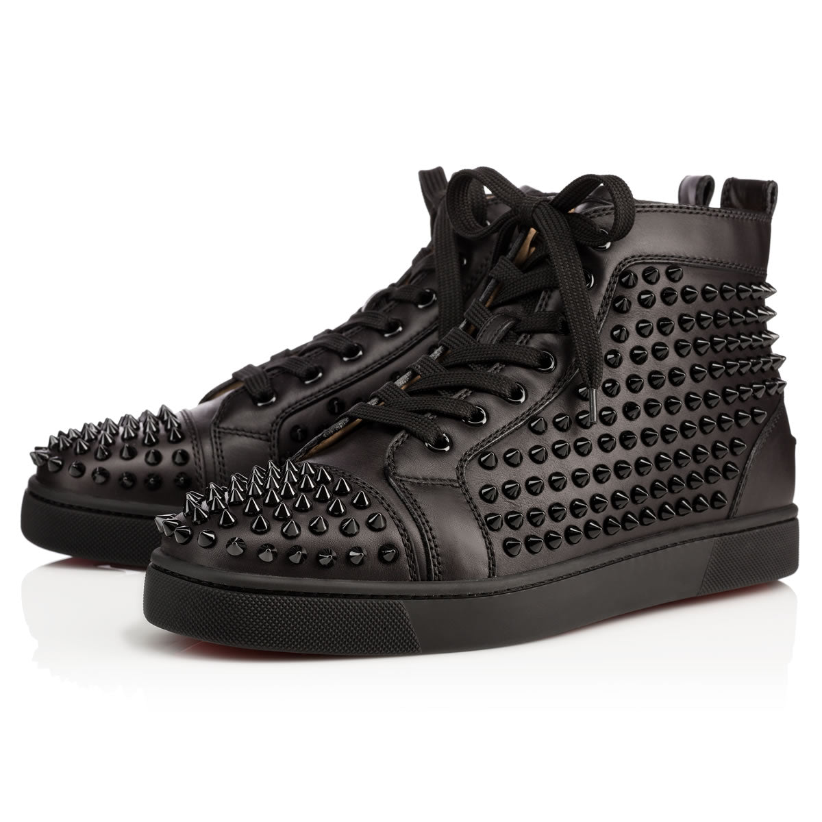 Christian Louboutin Louis Spikes Men Shoes | Color Black