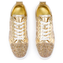 Load image into Gallery viewer, Christian Louboutin Louis Junior P Pik Pik Strass Men Shoes | Color Gold
