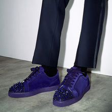 تحميل الصورة في عارض المعرض، Christian Louboutin Louis Junior P Pik Pik Strass Men Shoes | Color Purple
