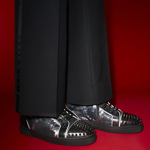 Christian Louboutin Louis Junior Spikes Men Shoes | Color Black
