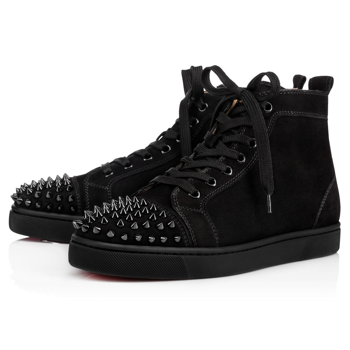 Christian Louboutin Lou Spikes Men Shoes | Color Black