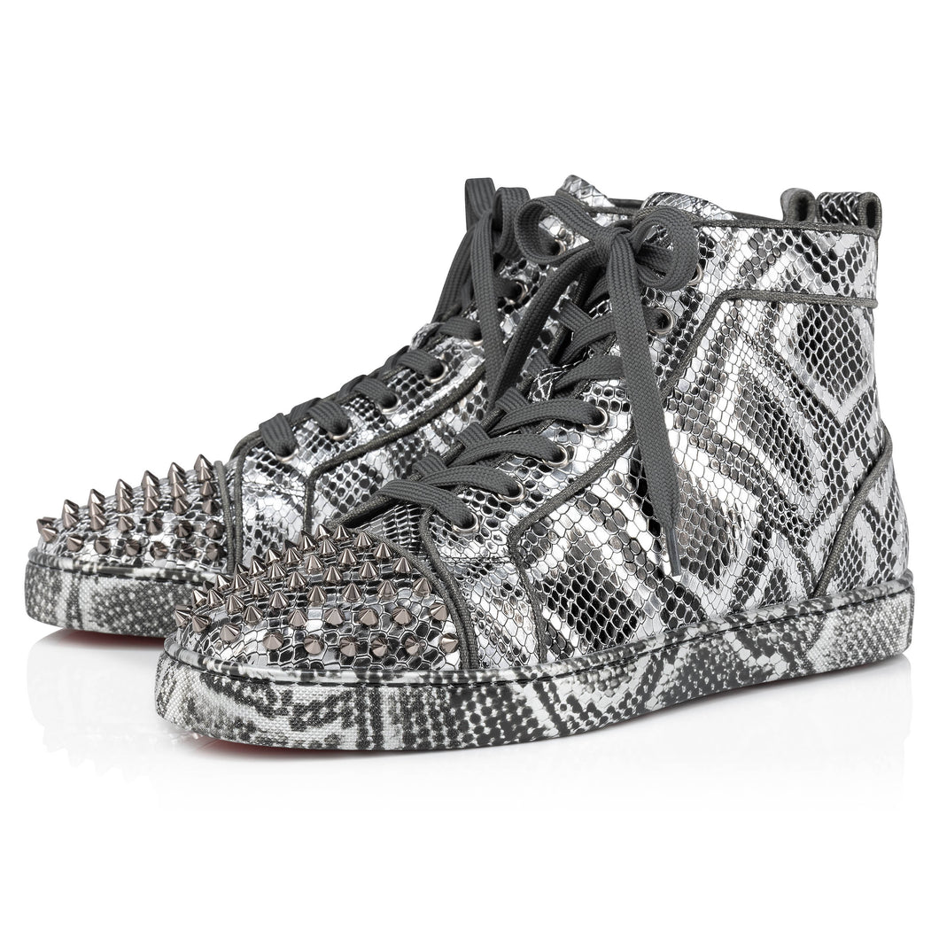 Christian Louboutin Lou Spikes  Men Shoes | Color Silver