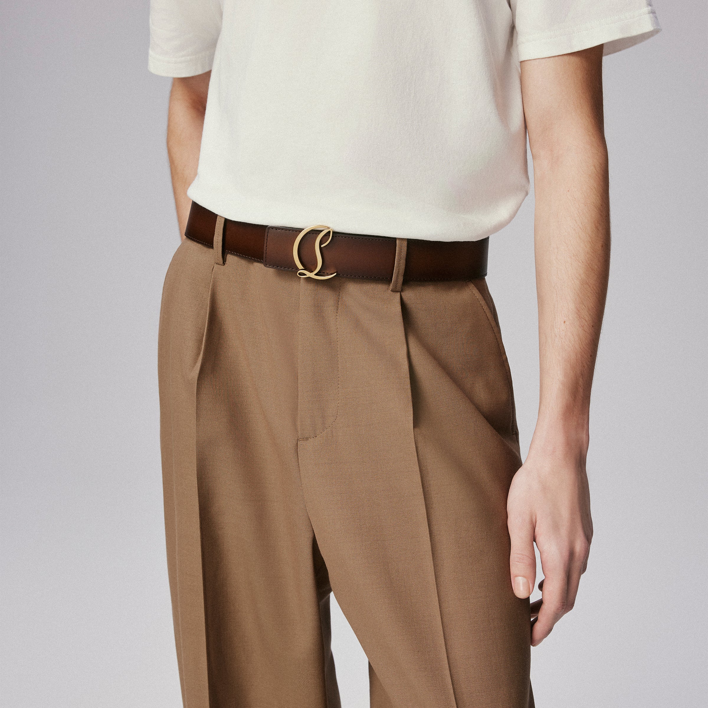 Christian Louboutin Cl Logo Men Belts | Color Brown