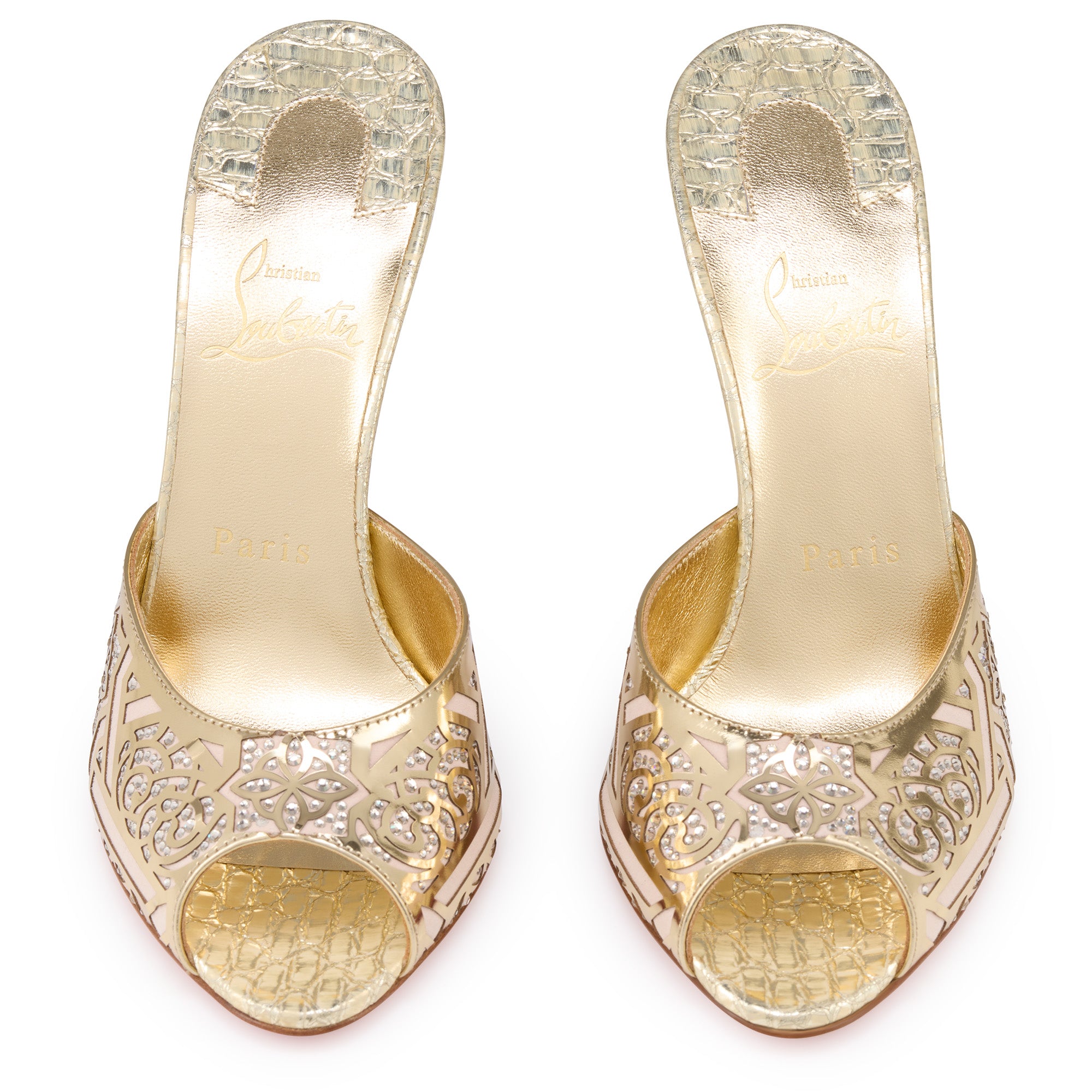 Christian Louboutin Me Dolly Moucharastrass Women Shoes | Color Gold