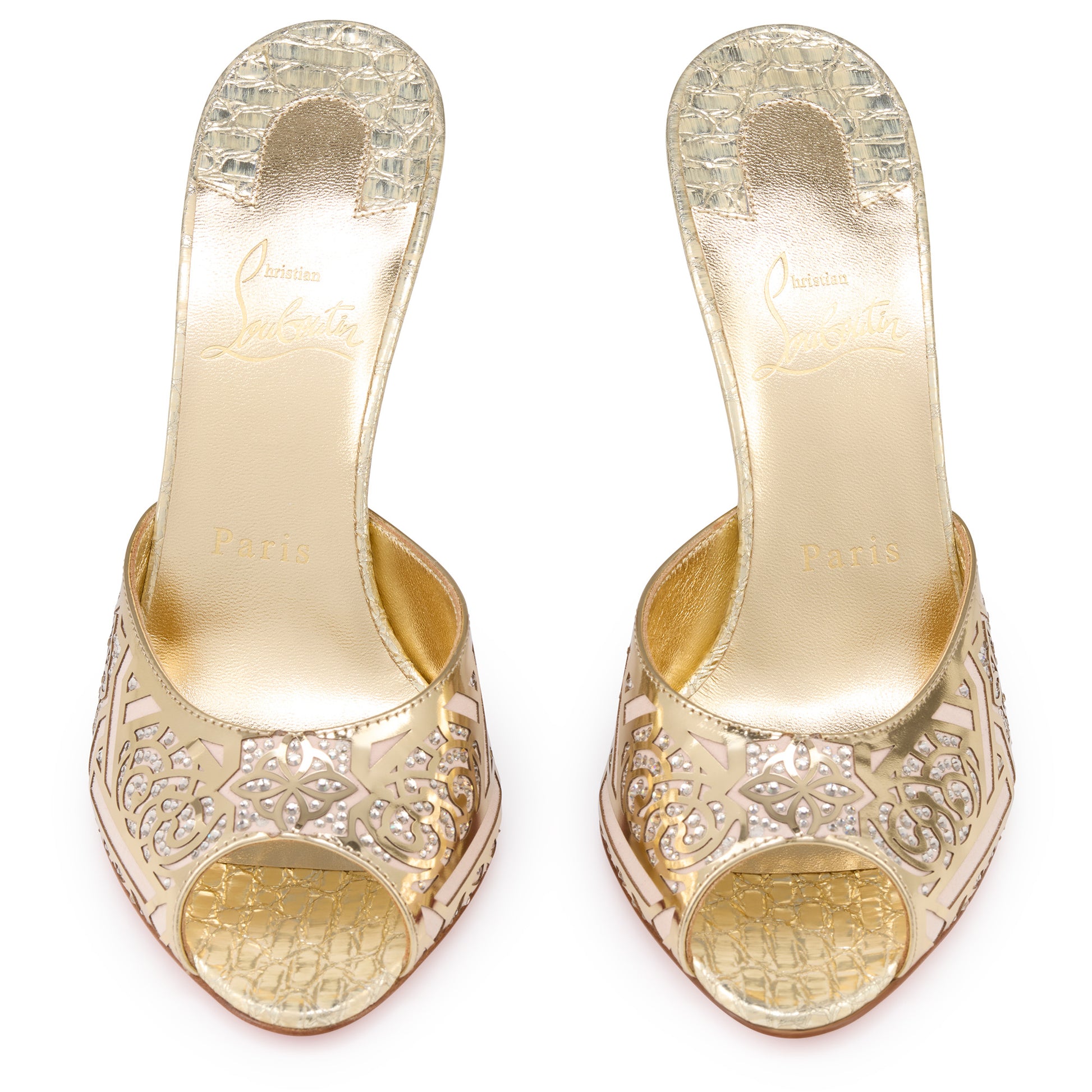 Christian Louboutin Me Dolly Moucharastrass Women Shoes | Color Gold