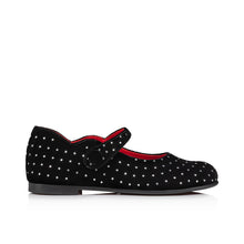 Load image into Gallery viewer, Christian Louboutin Melodie Chick Plum Strass Kids Unisex Shoes | Color Black
