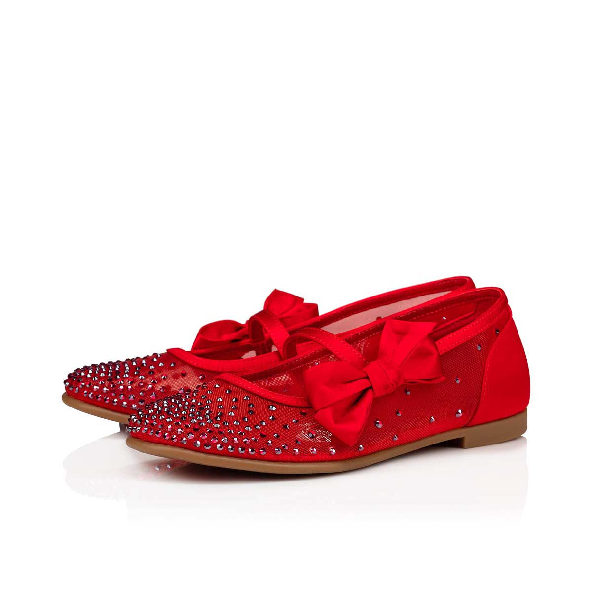 Christian Louboutin Melodie Strass Kids Unisex Shoes | Color Red