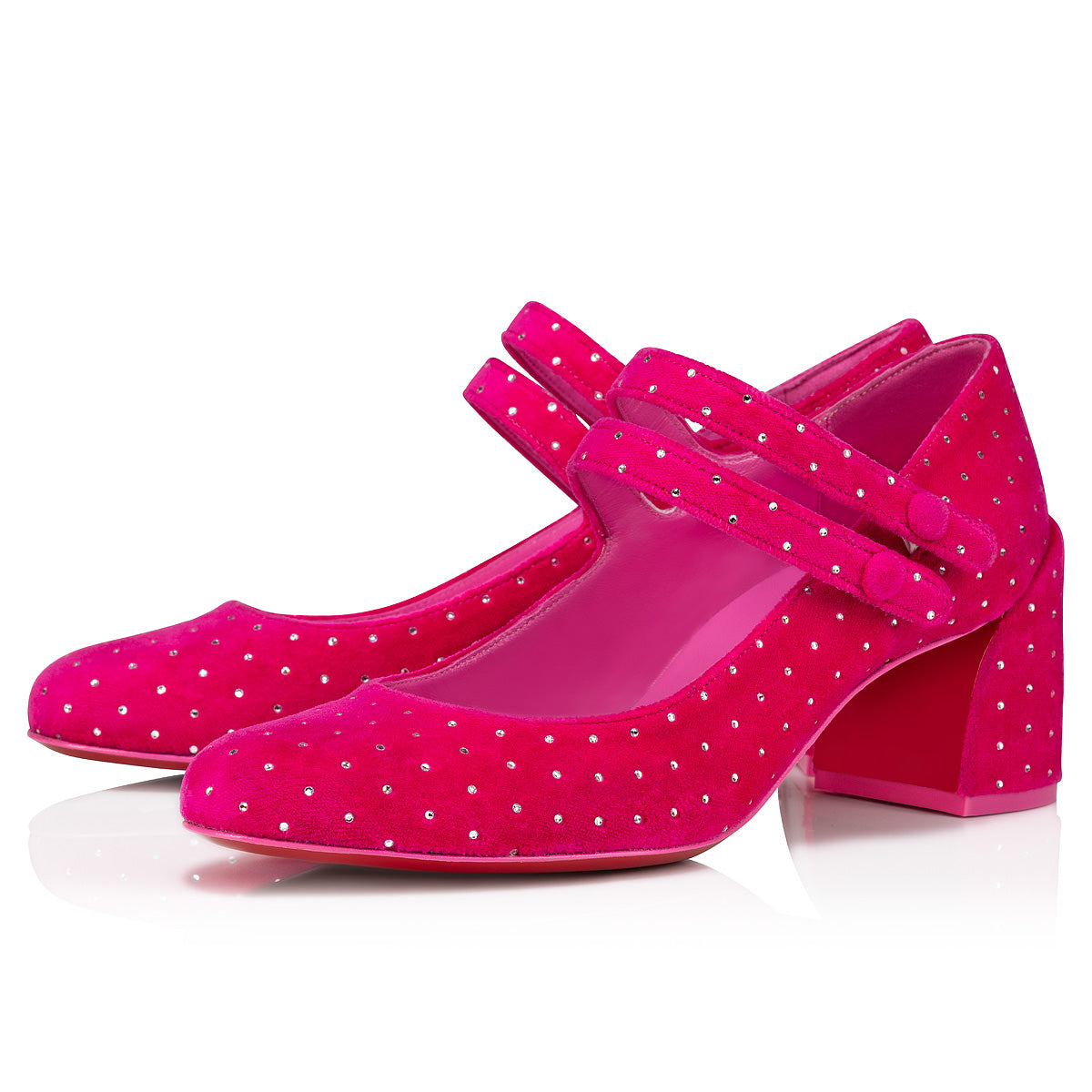 Christian Louboutin Miss Jane Plum Strass Women Shoes | Color Pink