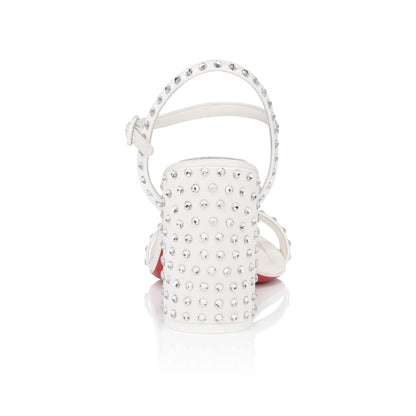 Christian Louboutin Miss Jane Sandal Strass Boum Women Shoes | Color White