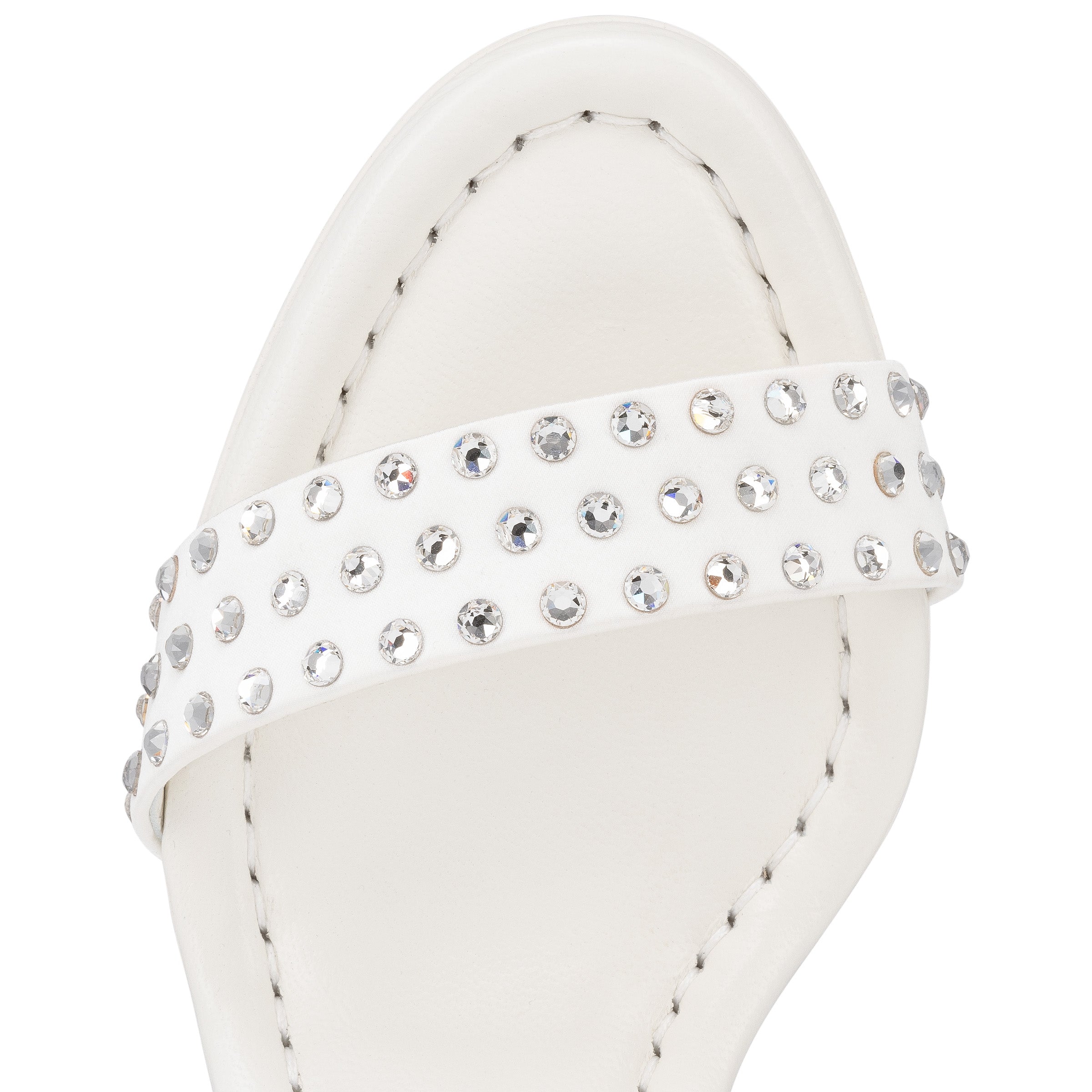 Christian Louboutin Miss Jane Sandal Strass Boum Women Shoes | Color White