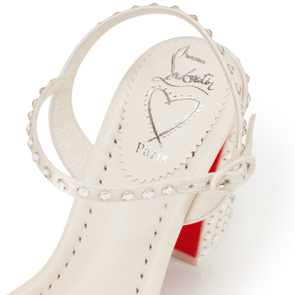 Christian Louboutin Miss Jane Sandal Strass Boum Women Shoes | Color White