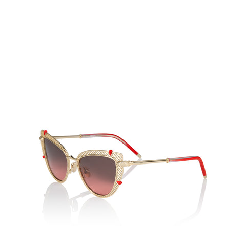 Christian Louboutin Miss Z Lb0002 Women Eyewear | Color Gold