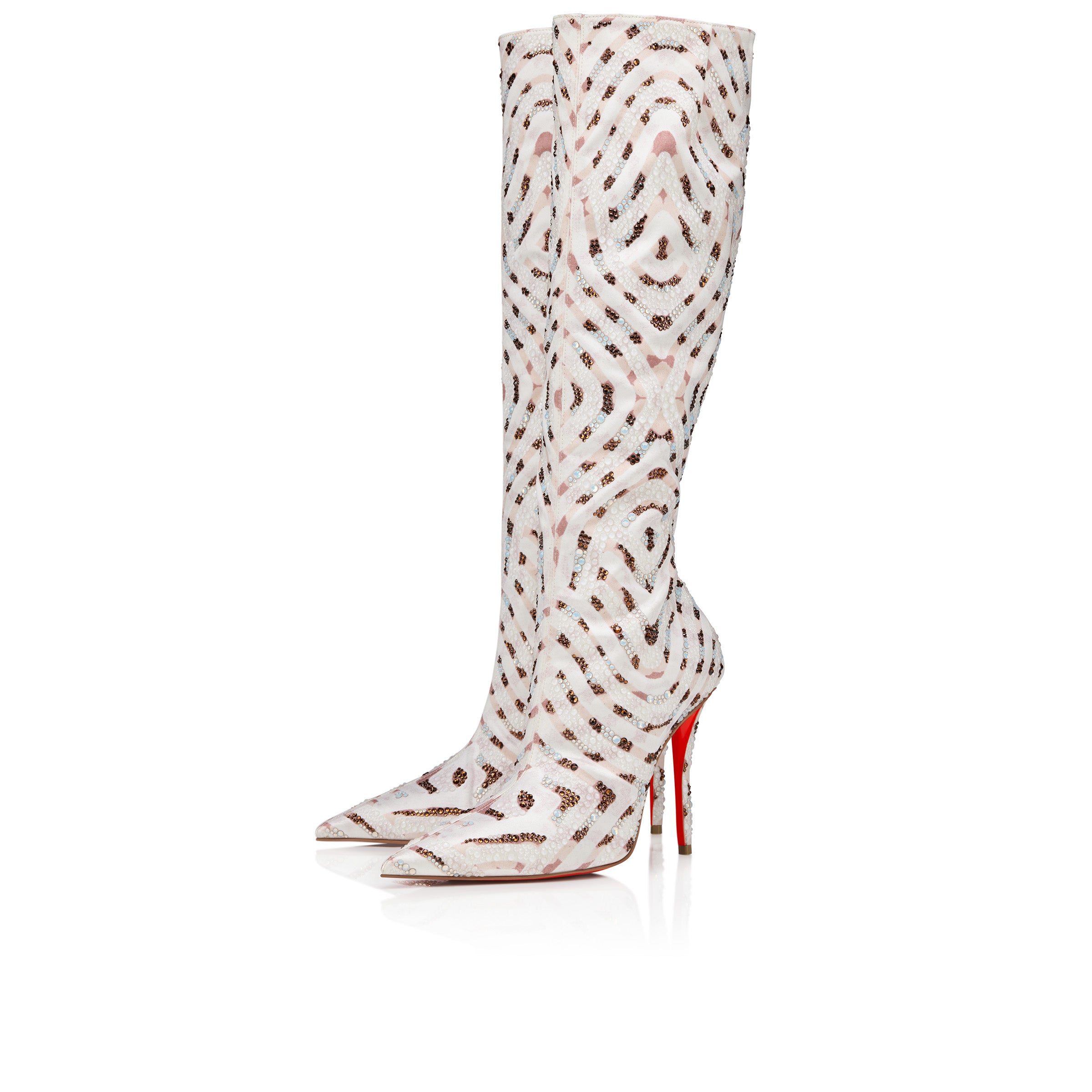 Christian Louboutin Miss Z Botta Gaagal Strass Women Shoes | Color Beige
